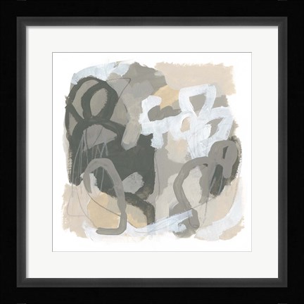 Framed Neutral Cartography III Print