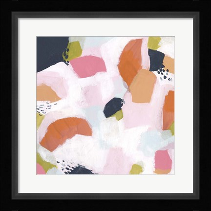 Framed Confetti Currents I Print