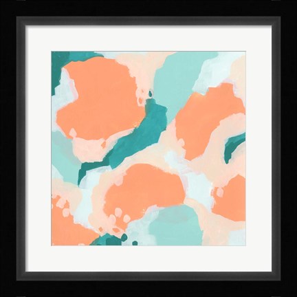 Framed Peach Fizz I Print