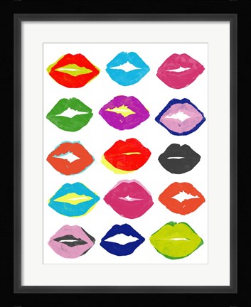 Framed Kiss Kiss I Print