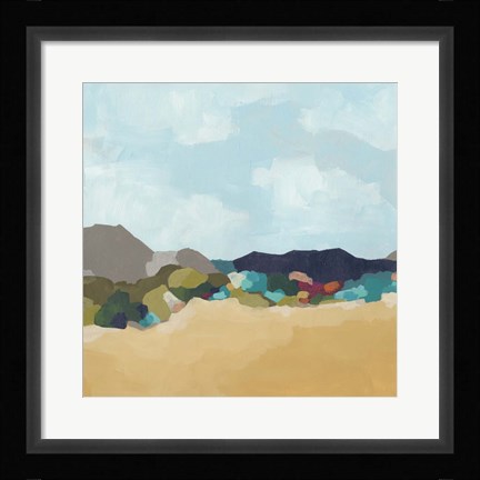 Framed Patchwork Hillside II Print