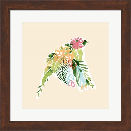 Framed Foliage &amp; Feathers IV Print