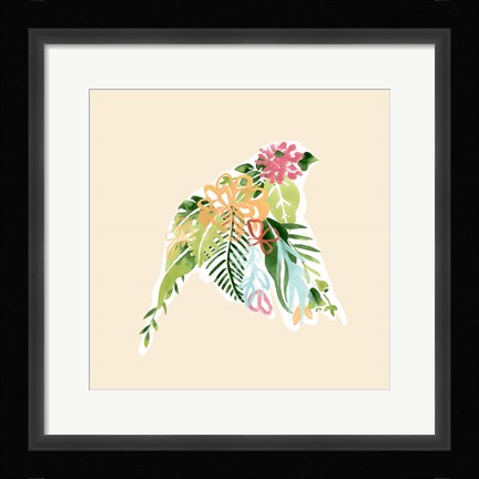 Framed Foliage &amp; Feathers IV Print