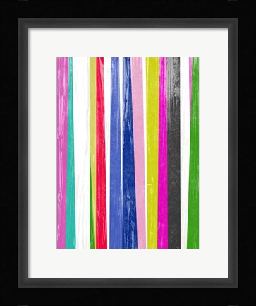 Framed Vertical Bands I Print