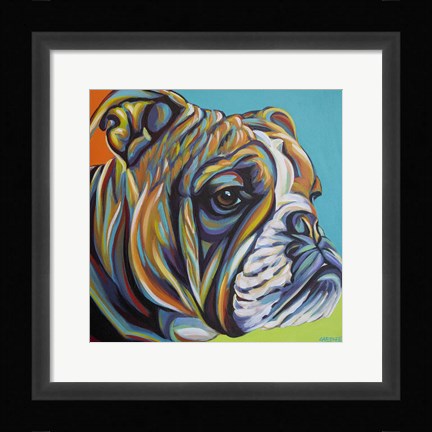 Framed Dog Friend I Print