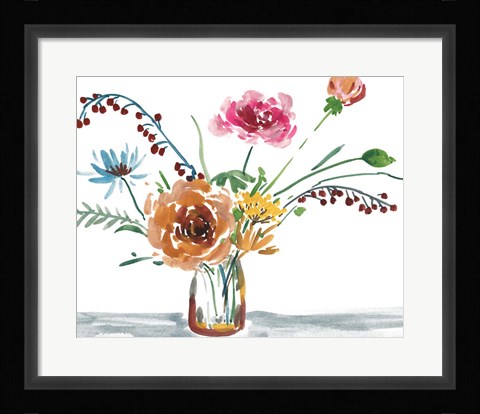 Framed Celebration Bouquet III Print