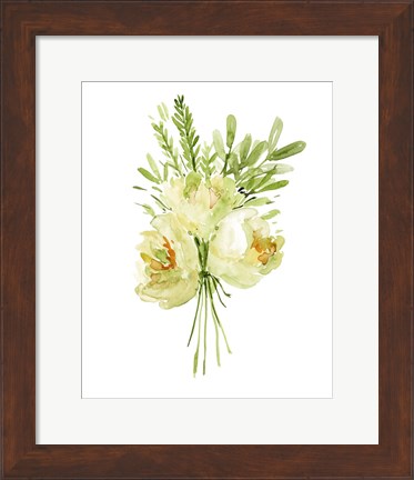 Framed Bouquet with Peony II Print