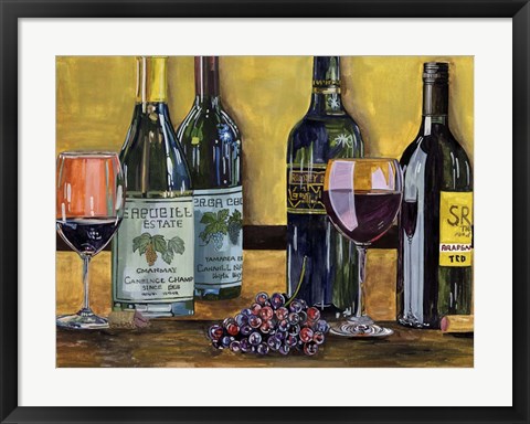 Framed Still Life with Wine I Print