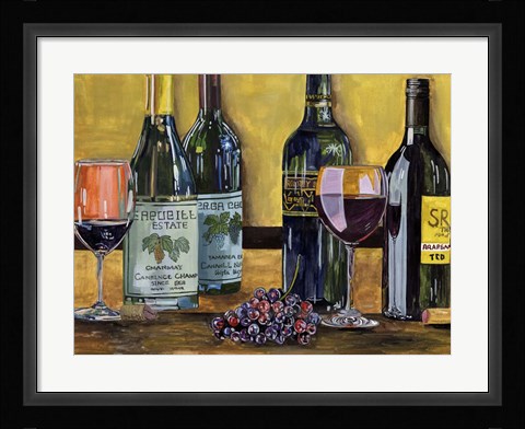 Framed Still Life with Wine I Print
