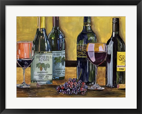 Framed Still Life with Wine I Print