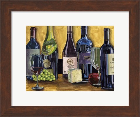 Framed Still Life with Wine II Print