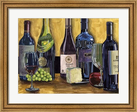 Framed Still Life with Wine II Print