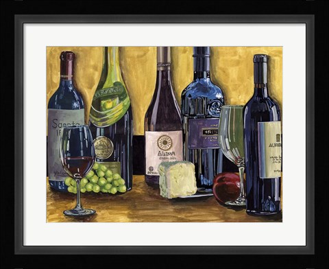 Framed Still Life with Wine II Print