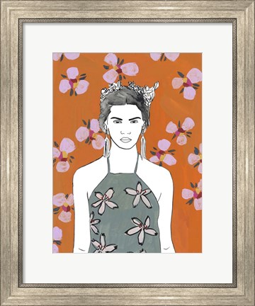 Framed Pink Blossom Lady II Print