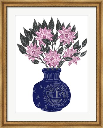 Framed Painted Vase II Print