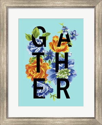 Framed Floral Quote II Print