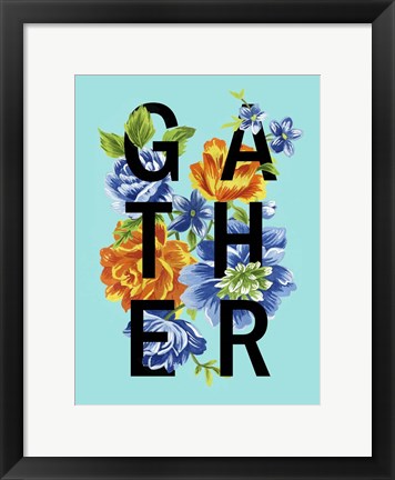 Framed Floral Quote II Print
