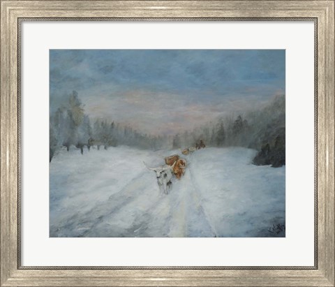 Framed Journey Through the Snow IV Print