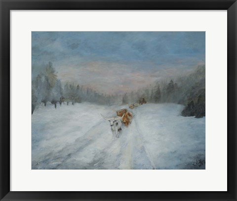 Framed Journey Through the Snow IV Print