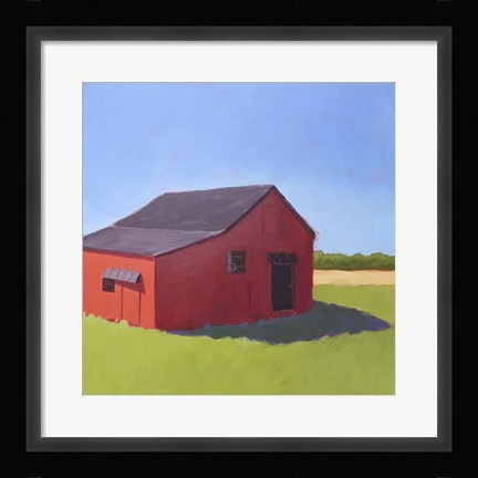 Framed Primary Barns V Print