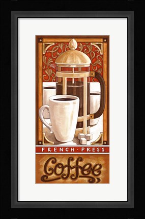 Framed French Press Coffee Print
