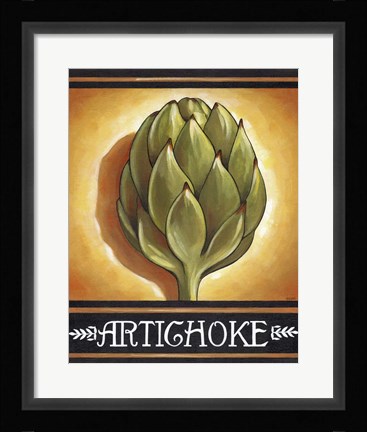 Framed Market Sign Artichoke Print