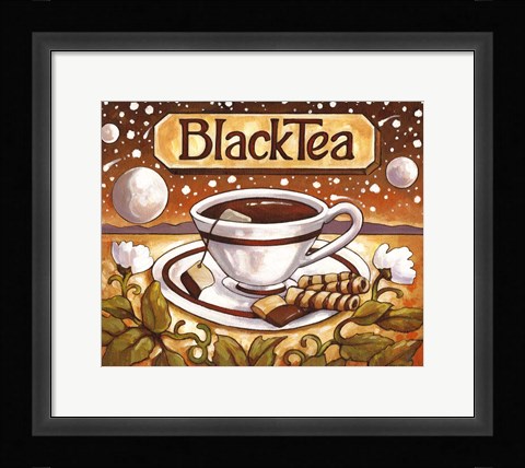 Framed Tea Time Black Tea Print