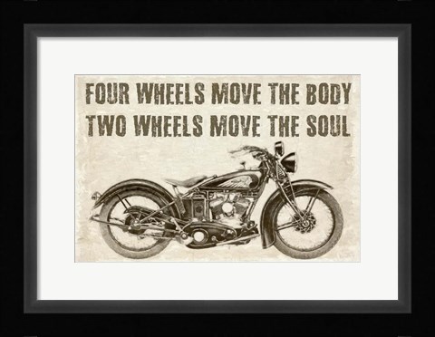 Framed Two Wheels Move The Soul Print