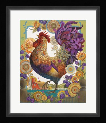 Framed Cock of the Walk Print