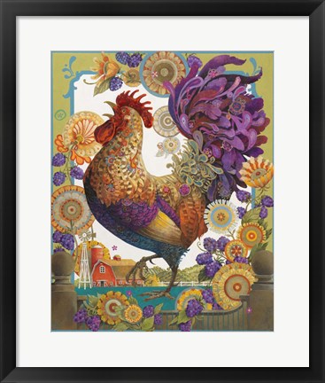 Framed Cock of the Walk Print