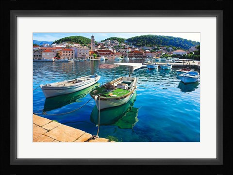 Framed At The Island Of Brac Print
