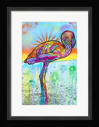 Framed Pink Flamingo Print