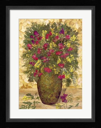 Framed Bouquet In Vase 5 Print