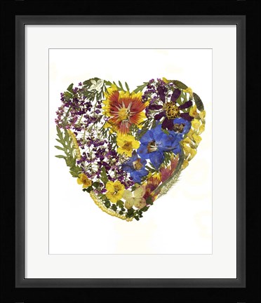 Framed Flower Heart 1 Print