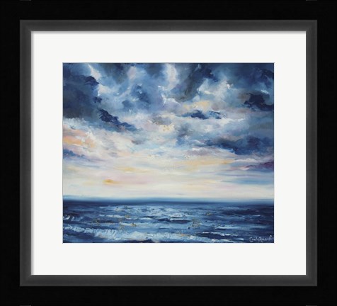 Framed Deep Blue Print