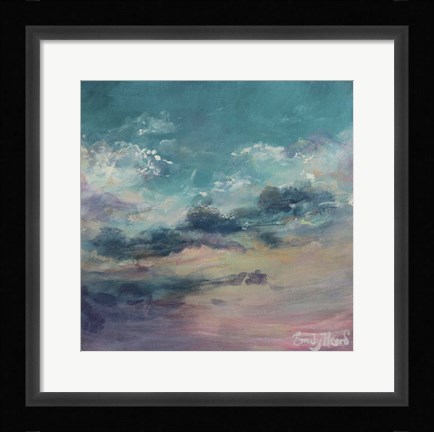 Framed Head in the clouds Print