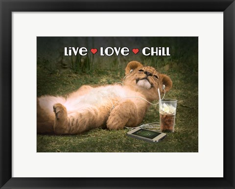 Framed Live Love Chill Print