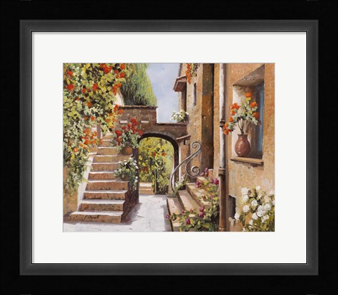 Framed Stradina di Cagnes Print