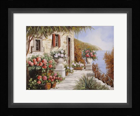 Framed Gradini e Ringhiera Print