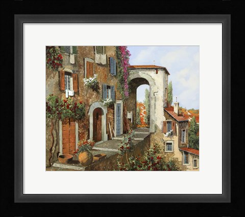 Framed La Stradina Attraverso L'arco Print