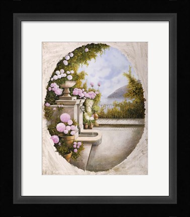 Framed La Fontana Sulla Terrazza Print