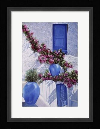 Framed Vasi Blu Print