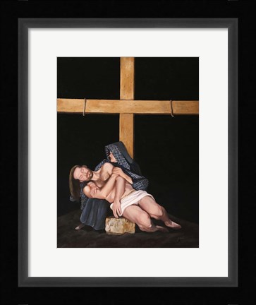 Framed La Pieta' Print
