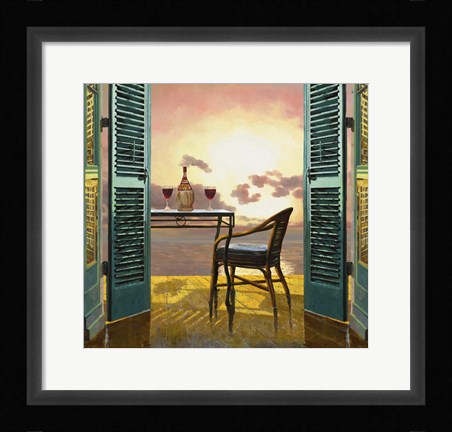 Framed Vino Al Tramonto Print