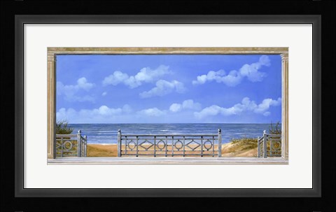Framed Il Mare E La Balaustra Print