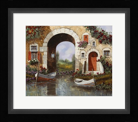 Framed Le Barche Sotto L'arco Print