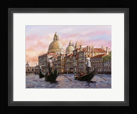 Framed Gondolando Di Nuovo Print
