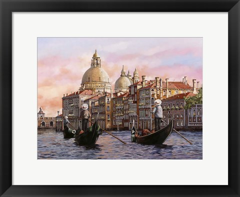 Framed Gondolando Di Nuovo Print
