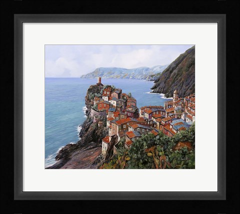 Framed Vernazza A Colori Print