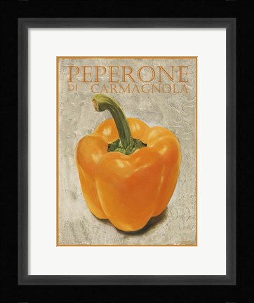 Framed Peperone Di Carmagnola Print